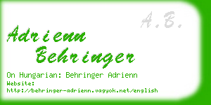 adrienn behringer business card